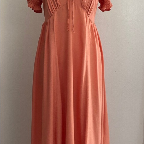 Patrons of Peace Coral Midi Dress - Picture 3 of 3